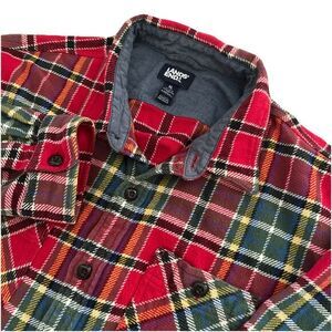 Lands End Traditional Fit Men’s XL Plaid Heavyweight Outdoor Flannel Shirt‎